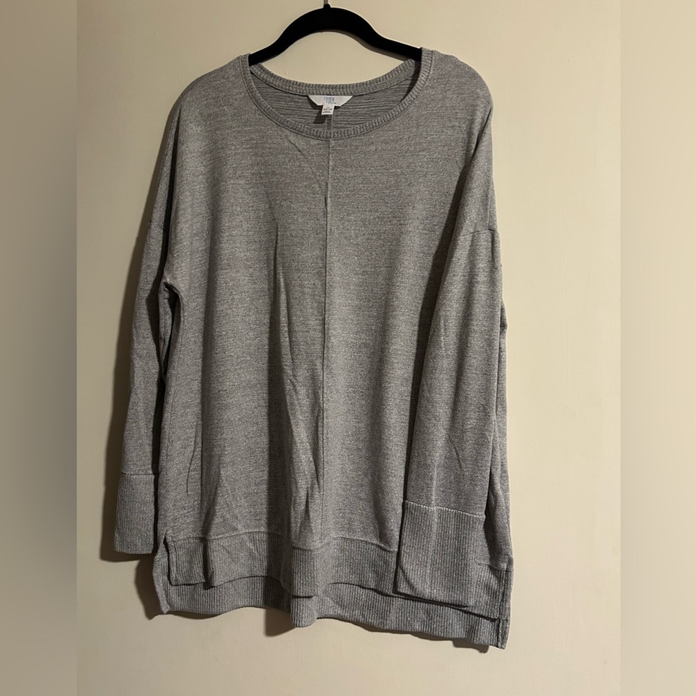 Hip length sweater